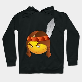 Indian Brave Smiley Face Emoticon Hoodie